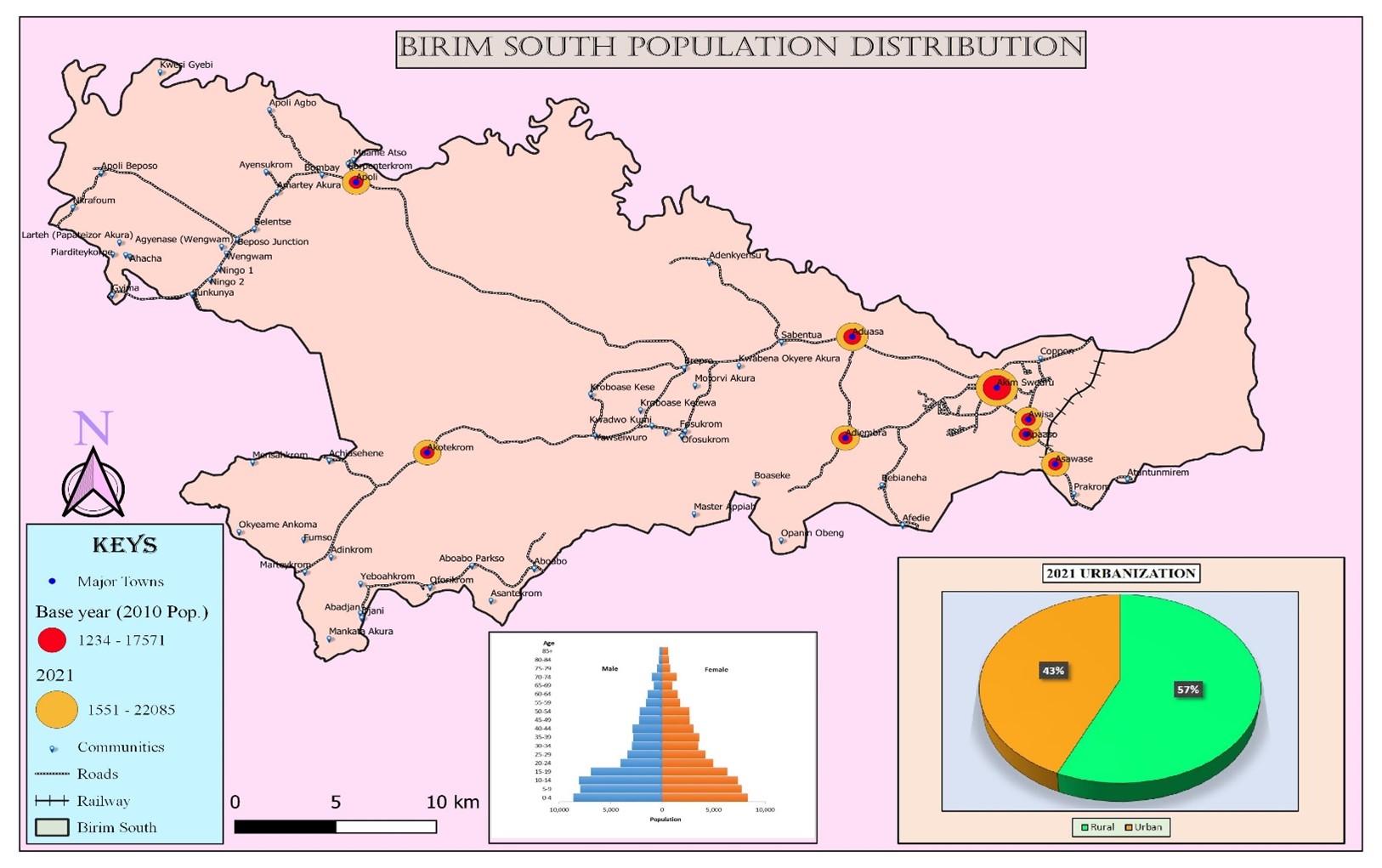 Popualtion Dist. Map